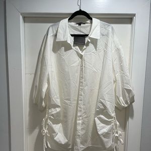 Classic White Button Down Blouse